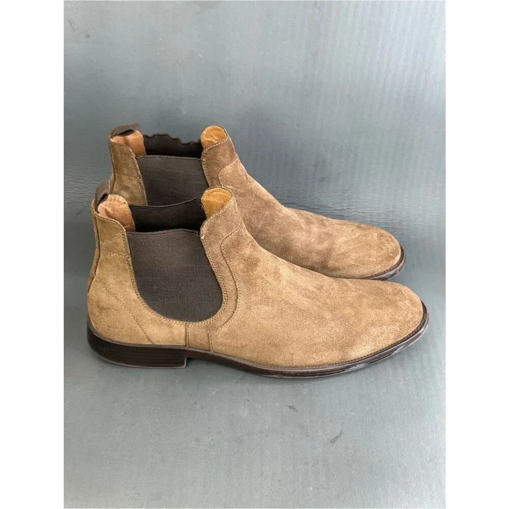 Johnston & Murphy brown suede Chelsea boots shoes men’s size 11.5